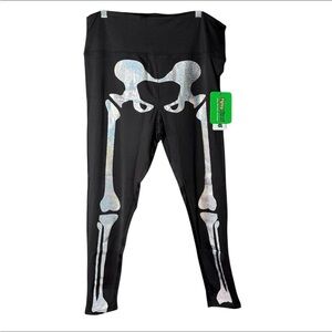 Tipsy Elves NWT Black Skeleton Print Leggings